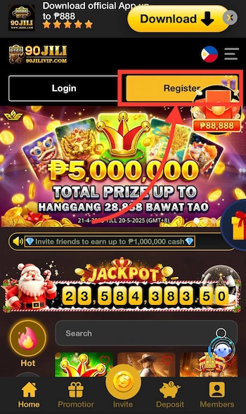 Step 1: Visit the casino's official website