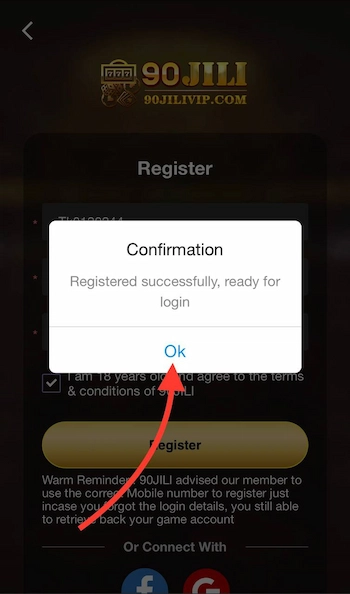 Step 3: Confirm and complete registration